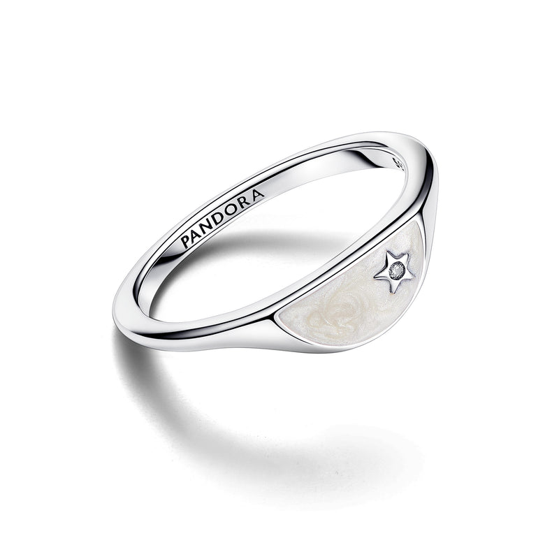 Pandora ME Halved Enamel Signet Ring