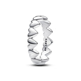 Row of Hearts Ring