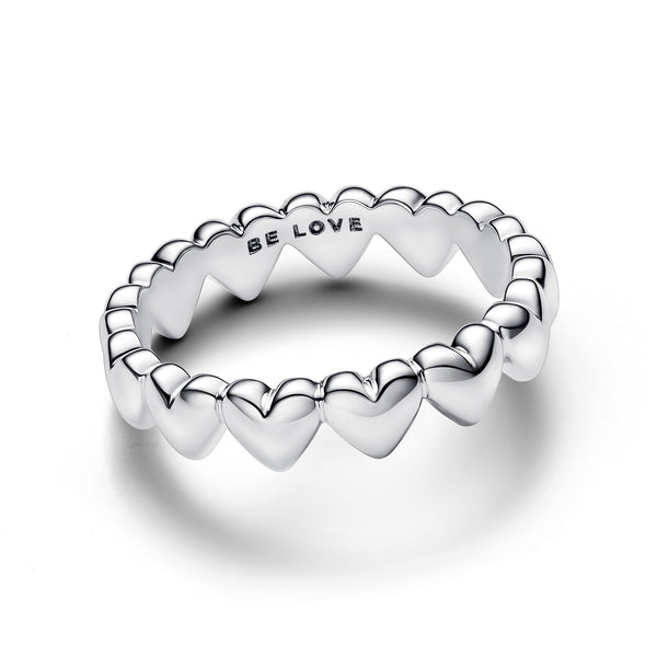 Row of Hearts Ring