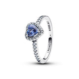 Sparkling Elevated Heart Ring