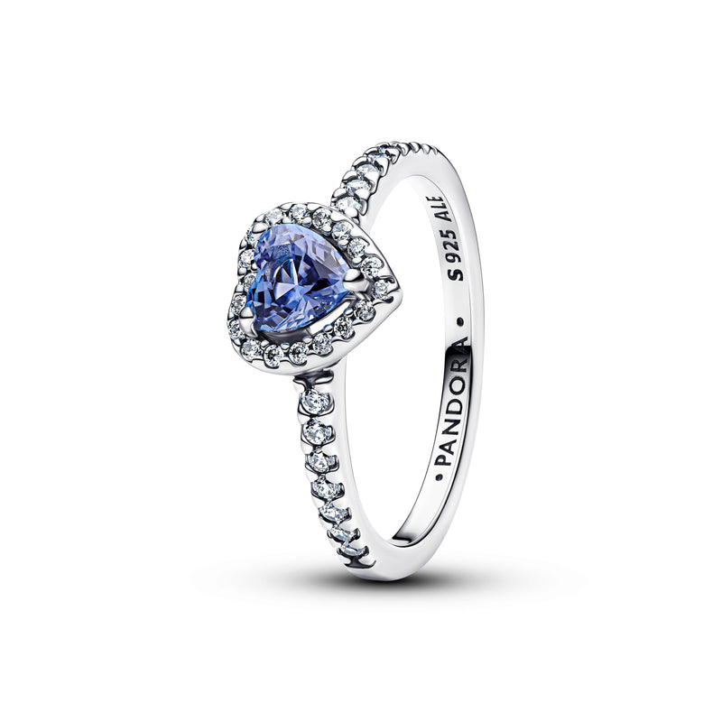 Sparkling Elevated Heart Ring