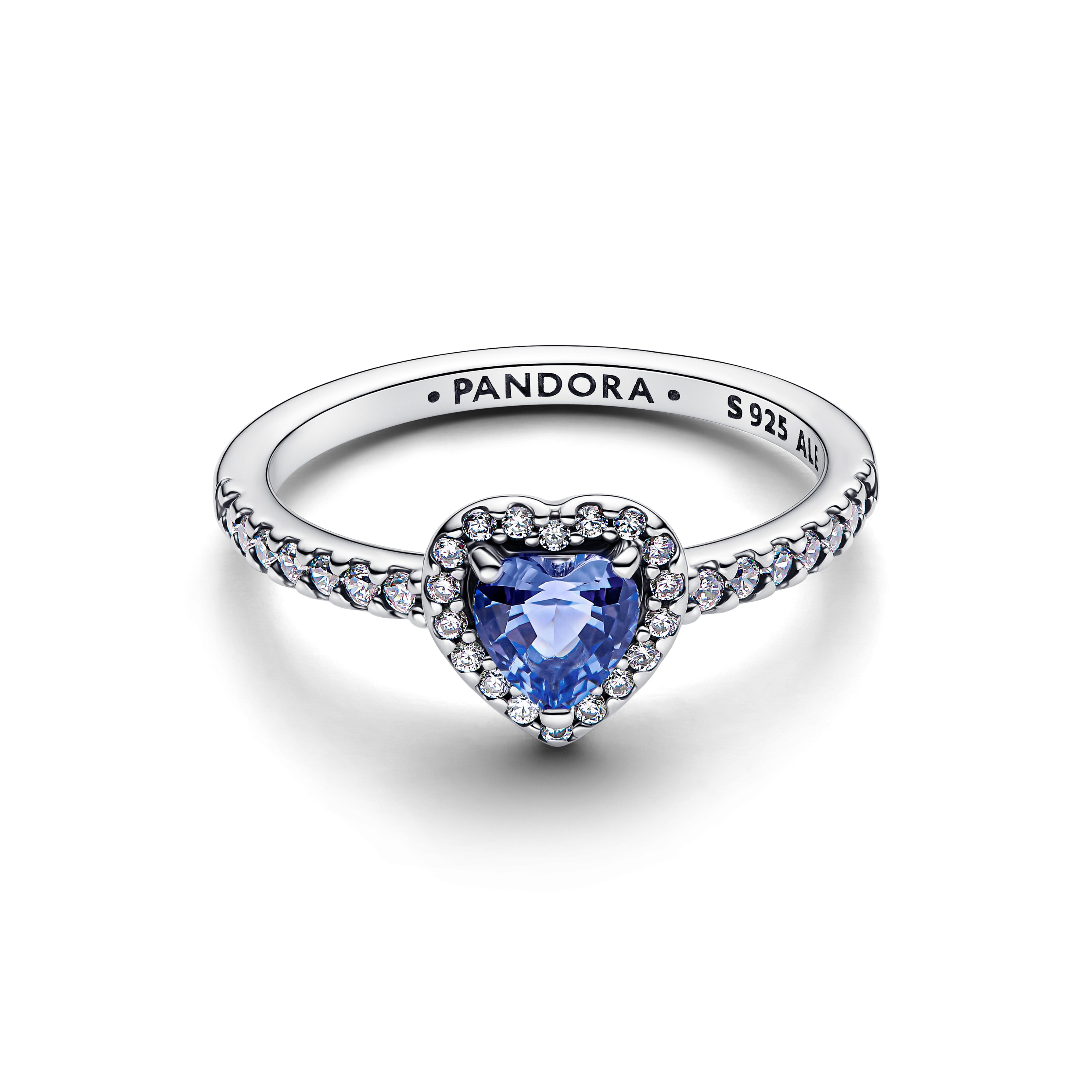 Sparkling Elevated Heart Ring