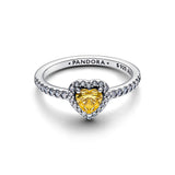 Sparkling Elevated Heart Ring