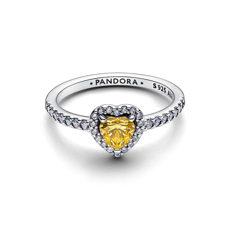 Sparkling Elevated Heart Ring