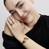 Disney Beauty and the Beast Enchanted Rose Snake Chain Bracelet