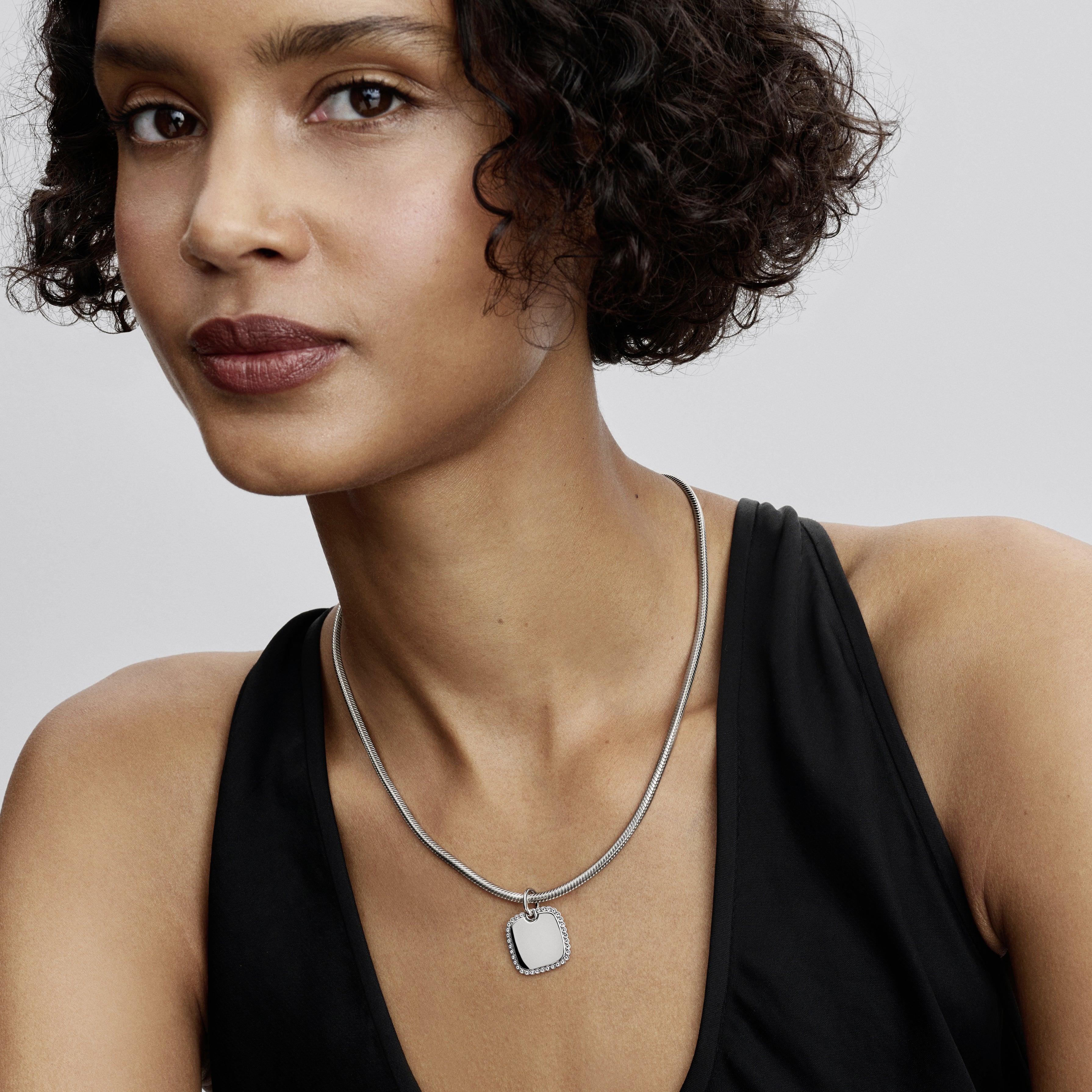 Engravable Square Tag Pendant