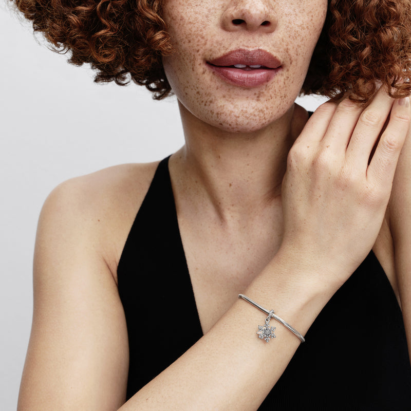 Opalescent Snowflake Double Dangle Charm