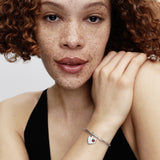 January Red Stone Heart Dangle Charm