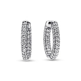 Pandora Timeless Pavé Single-row Hoop Earrings