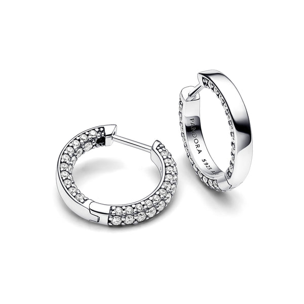 Pandora Timeless Pavé Single-row Hoop Earrings