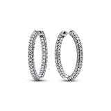 Pandora Timeless Pavé Single-row Hoop Earrings