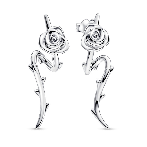 Blooming Rose Curve Needle Earrings
