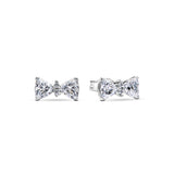 Sparkling Bow Stud Earrings