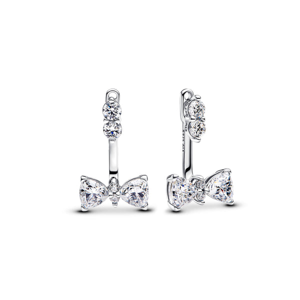 Sparkling Bow Drop Earrings