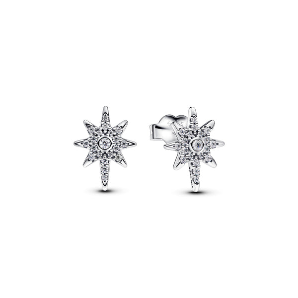 Sparkling North Star Stud Earrings