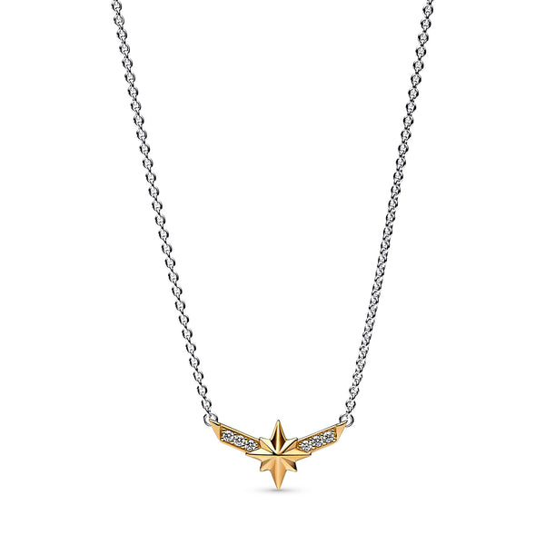 Marvel Captain Marvel Octogram Star Two tone Pendant Necklace