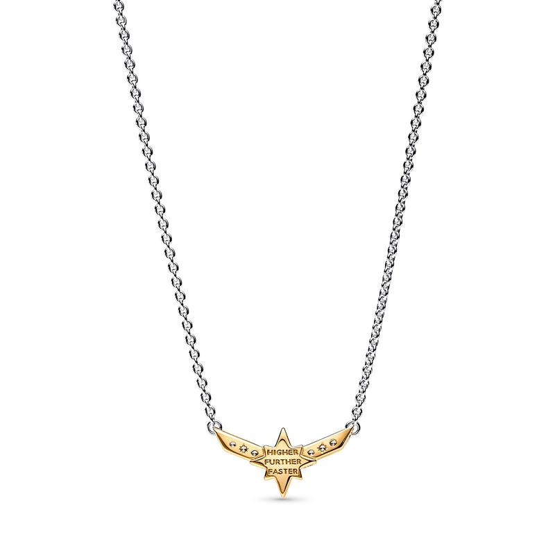 Marvel Captain Marvel Octogram Star Two tone Pendant Necklace