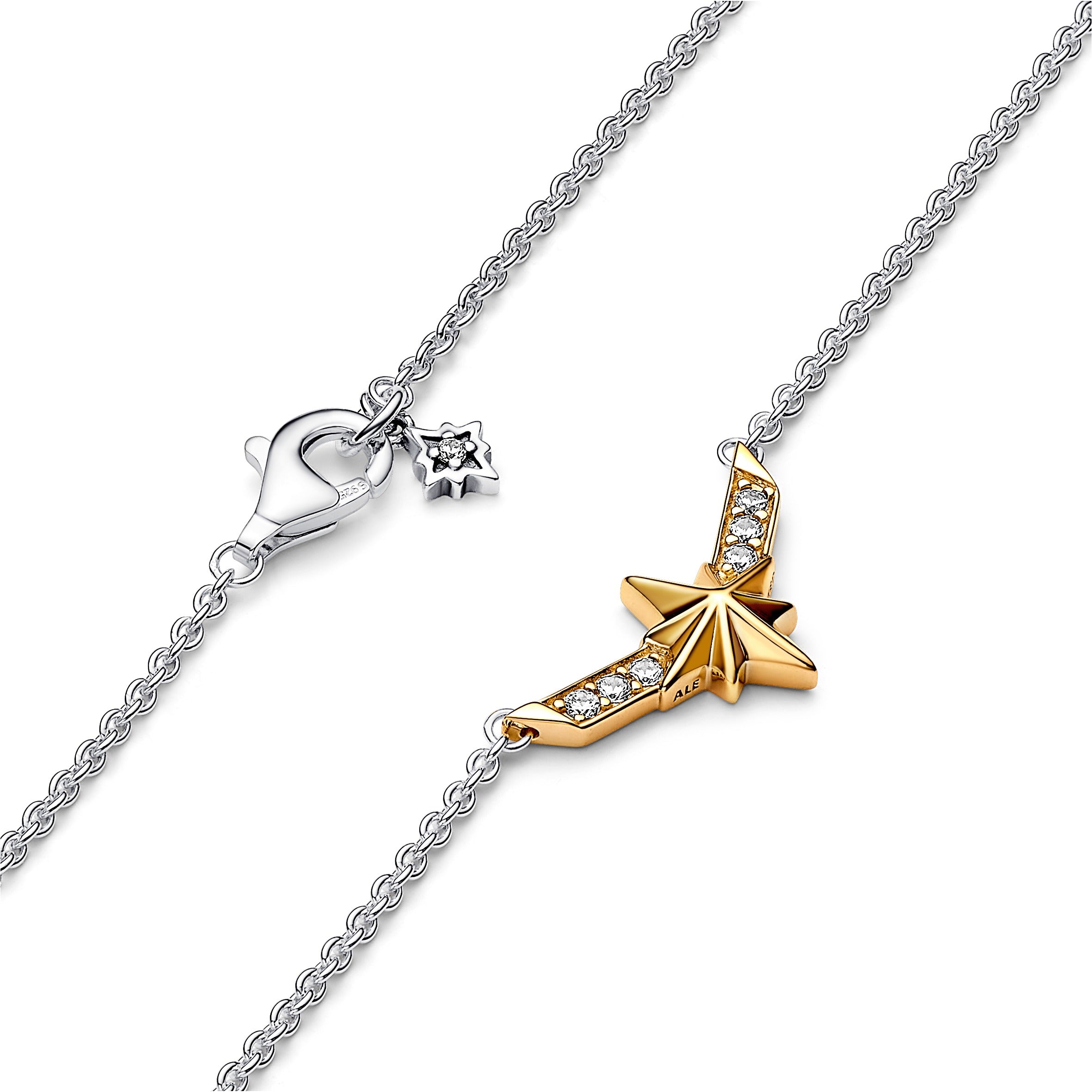 Marvel Captain Marvel Octogram Star Two tone Pendant Necklace