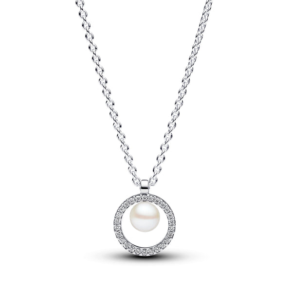 Treated Freshwater Cultured Pearl & Pavé Collier Necklace