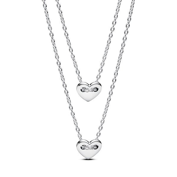 Everlasting Love Heart Shape Pendant Detachable Short Necklace