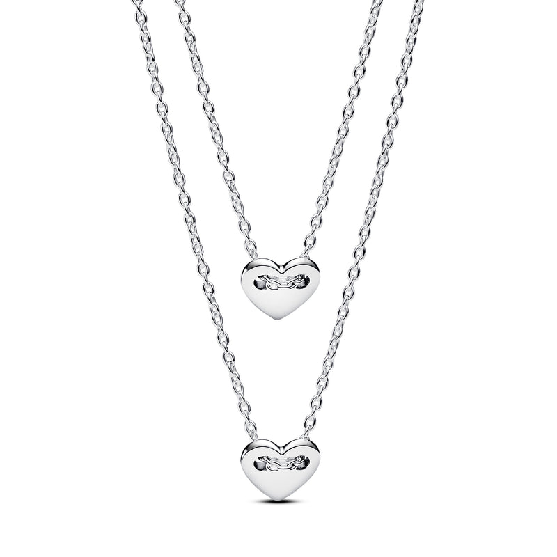 Everlasting Love Heart Shape Pendant Detachable Short Necklace