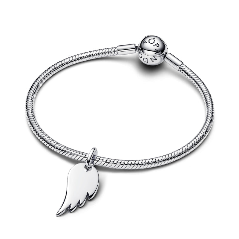 Engravable Angel Wing Tag Pendant