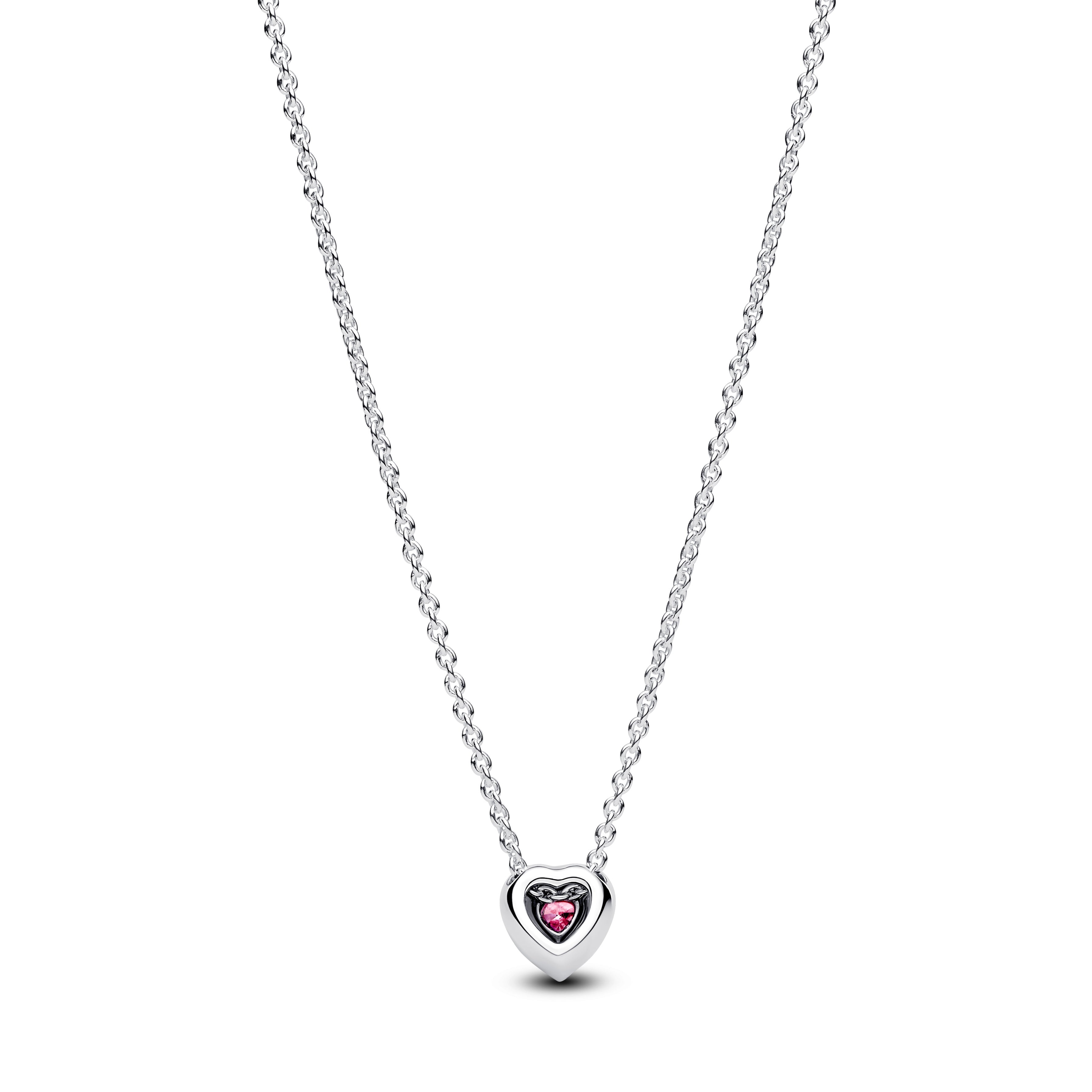Pink Elevated Heart Necklace