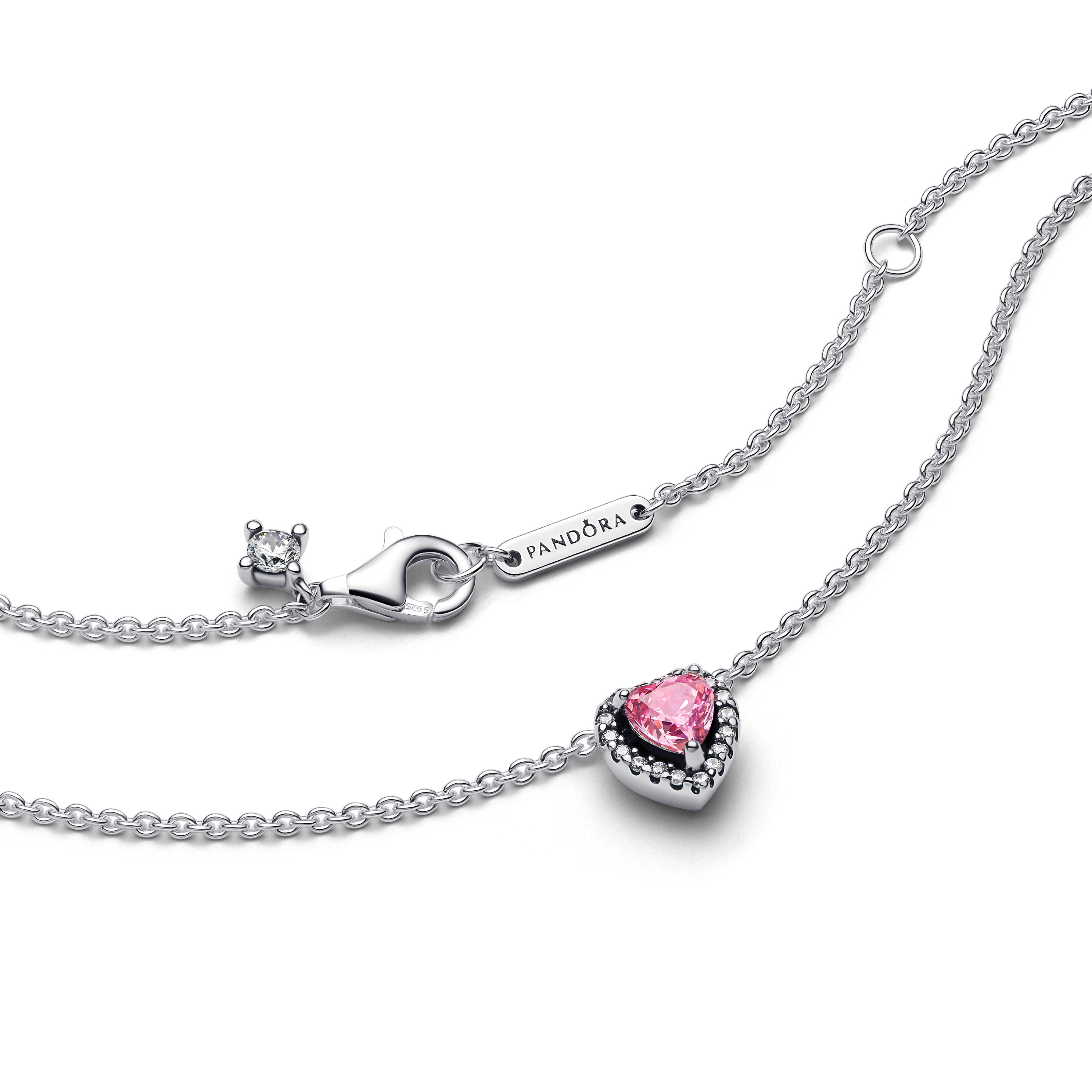 Pink Elevated Heart Necklace
