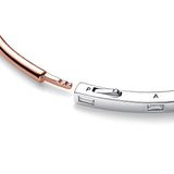 Pandora Signature Two-tone I-D Pavé Bangle