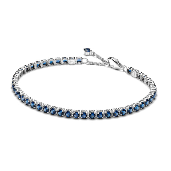 Sparkling Blue Tennis Bracelet