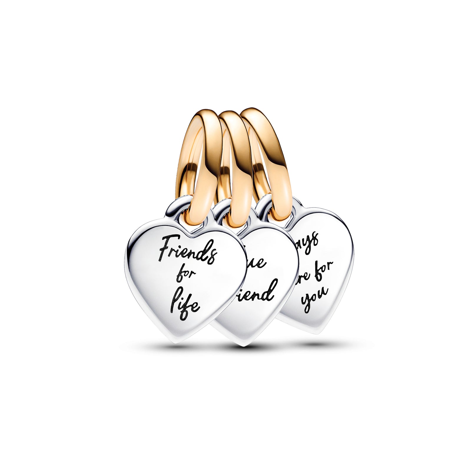 Two-tone Splittable Friendship Triple Dangle Charm – Pandora Shop