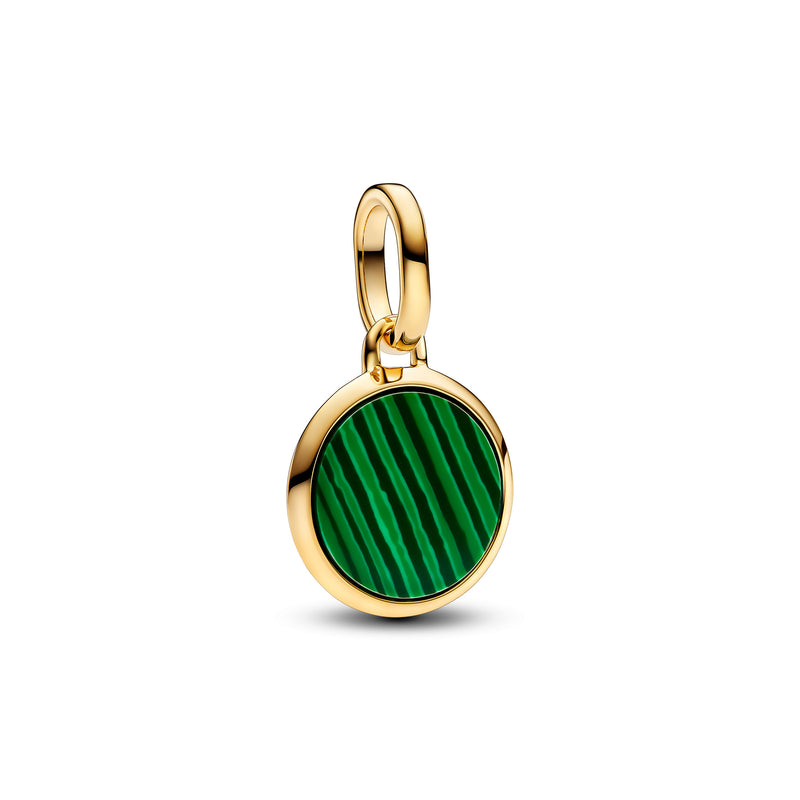 Green Engravable Mini Medallion Charm