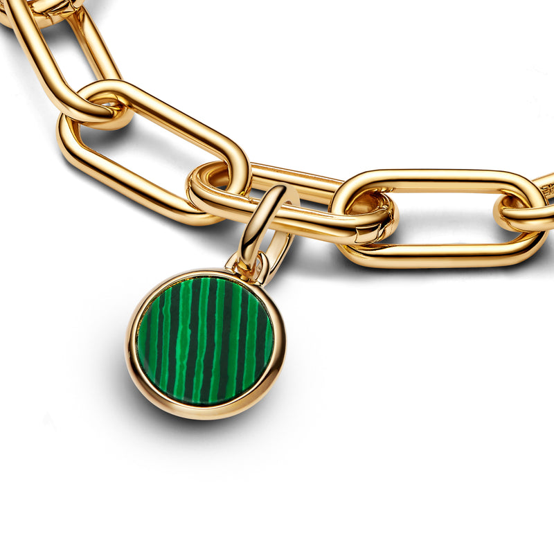 Green Engravable Mini Medallion Charm