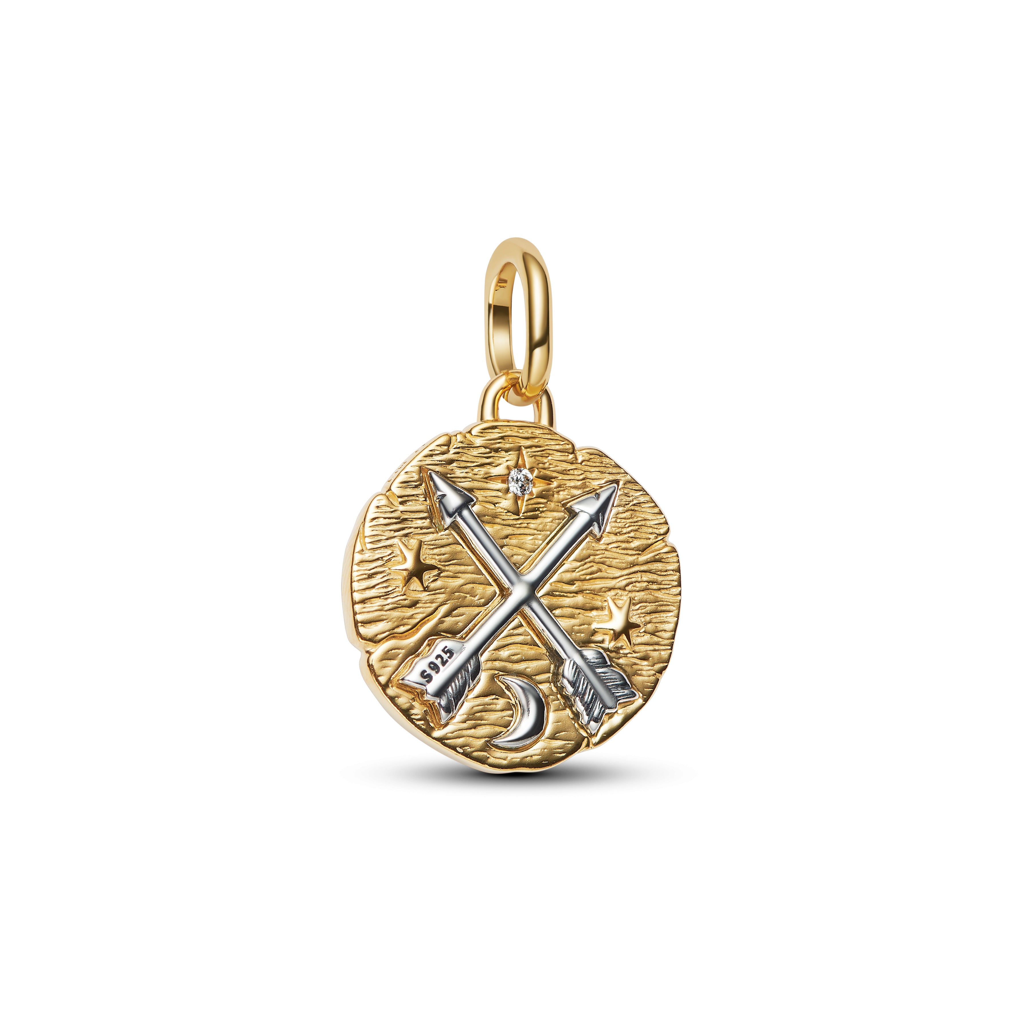Crossing Arrows Medallion Charm