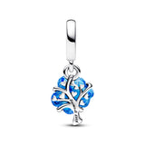 Blue Murano Glass Family Tree Dangle Charm