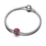 Sparkling Pavé Round Pink Charm