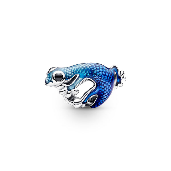 Metallic Blue Gecko Charm