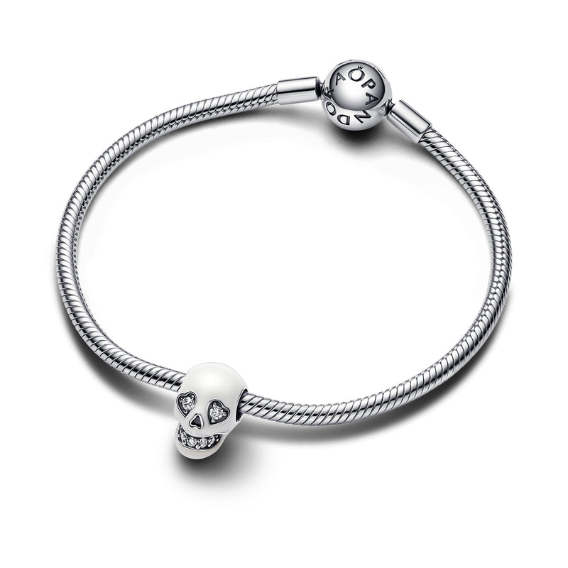 Glow-in-the-dark Sparkling Skull Charm