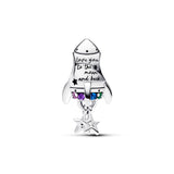 Space Love Rocket Charm