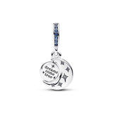 Sparkling Moon Spinning Dangle Charm