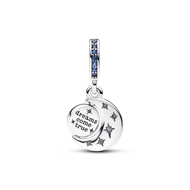 Sparkling Moon Spinning Dangle Charm