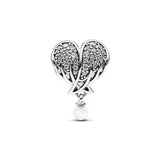 Sparkling Angel Wings & Heart Charm