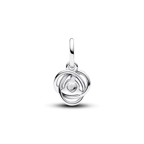 April Clear Eternity Circle Dangle Charm