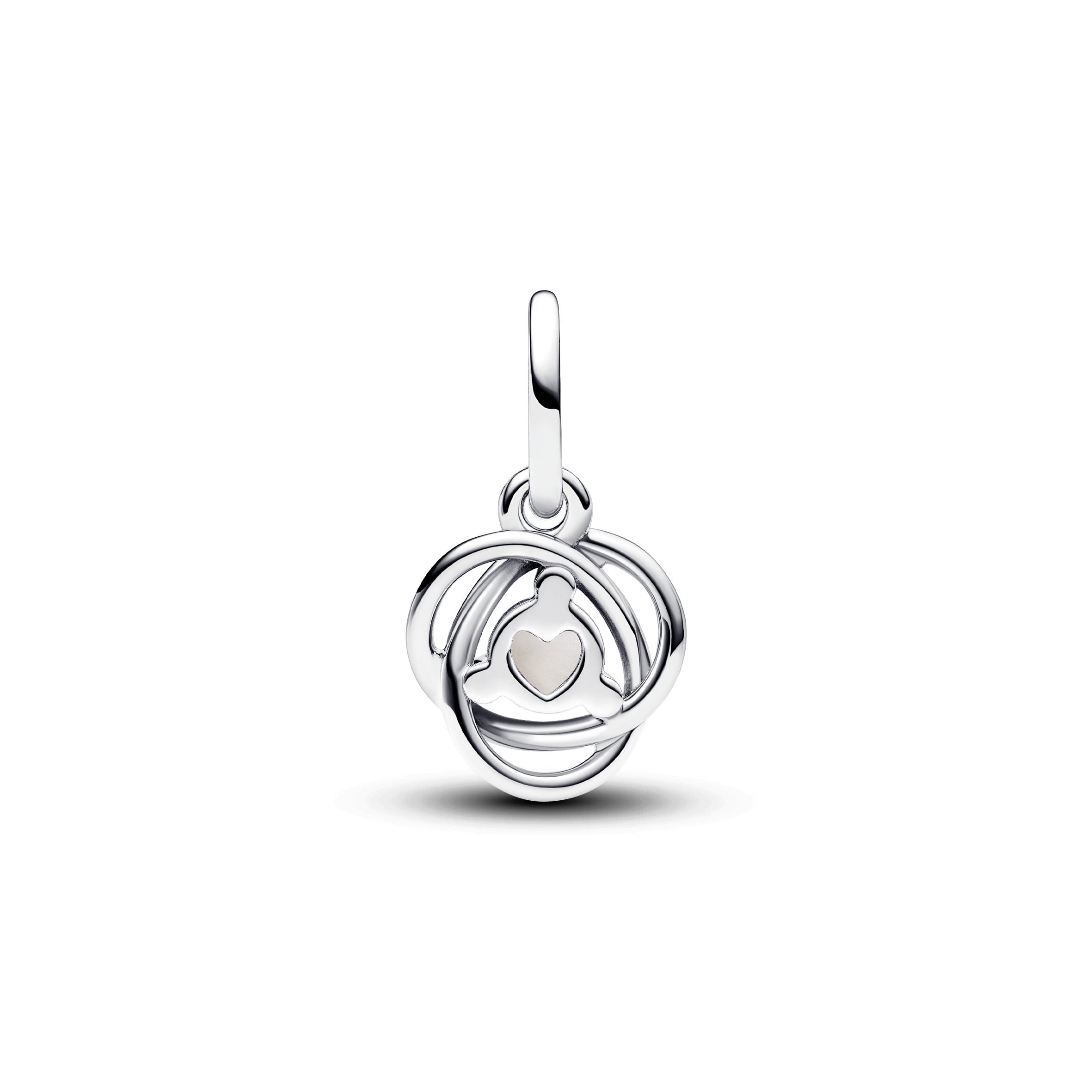 June White Eternity Circle Dangle Charm