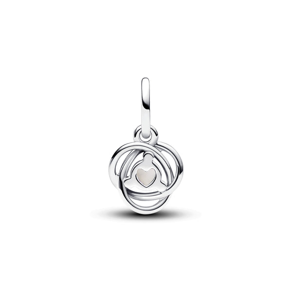 June White Eternity Circle Dangle Charm