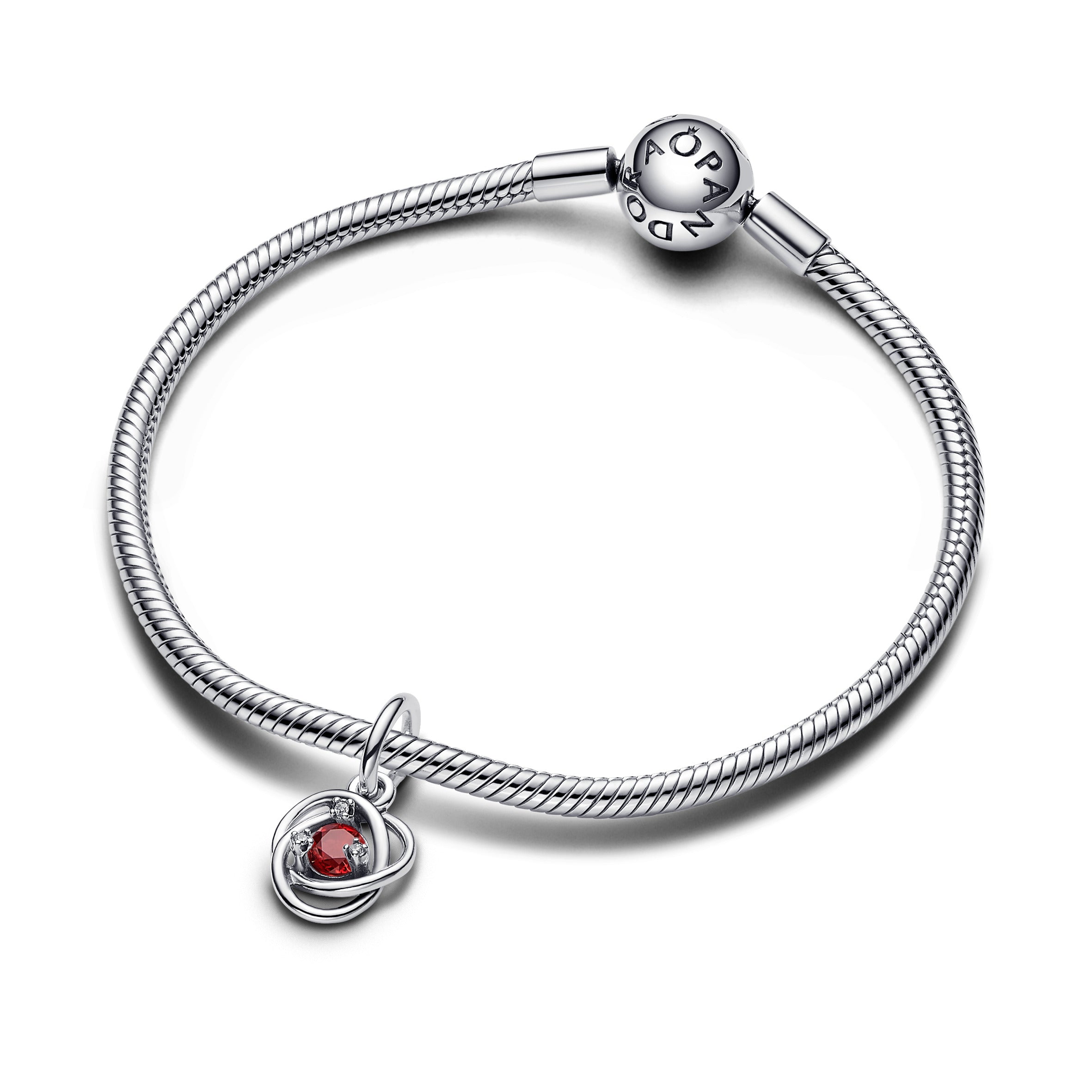 July True Red Eternity Circle Dangle Charm