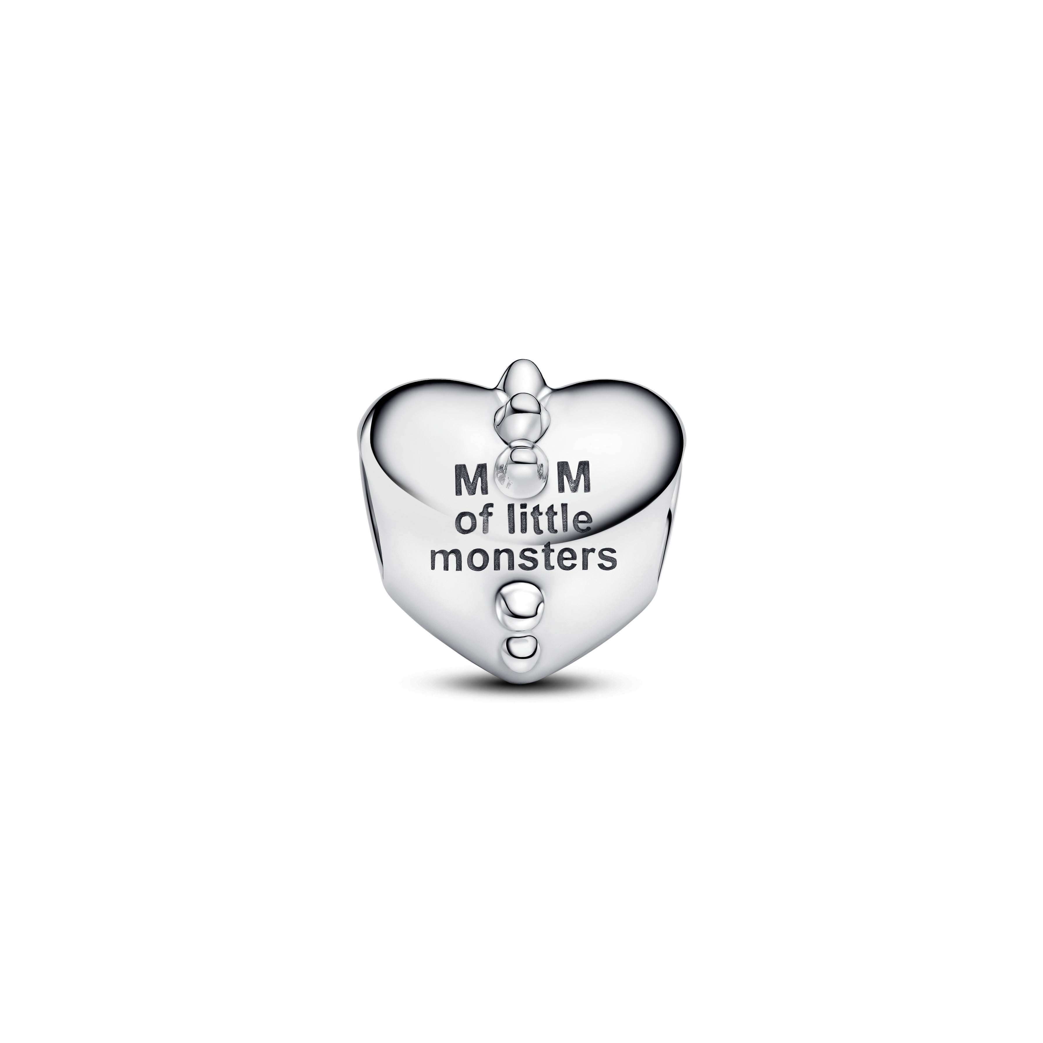 Mom's Little Monsters Heart Charm
