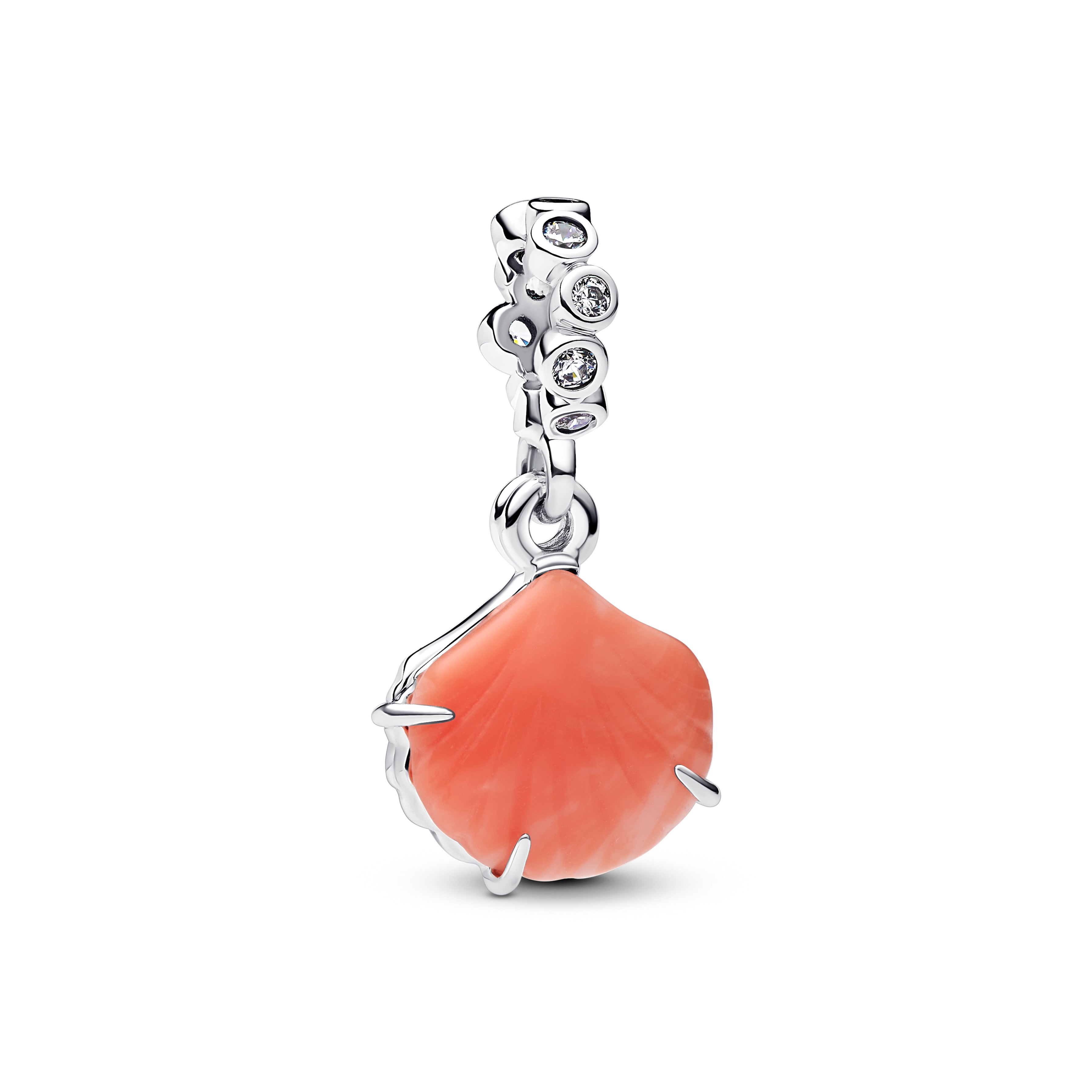 Coral-colored Shell Double Dangle Charm