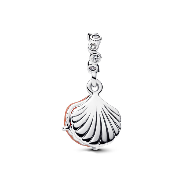 Coral-colored Shell Double Dangle Charm
