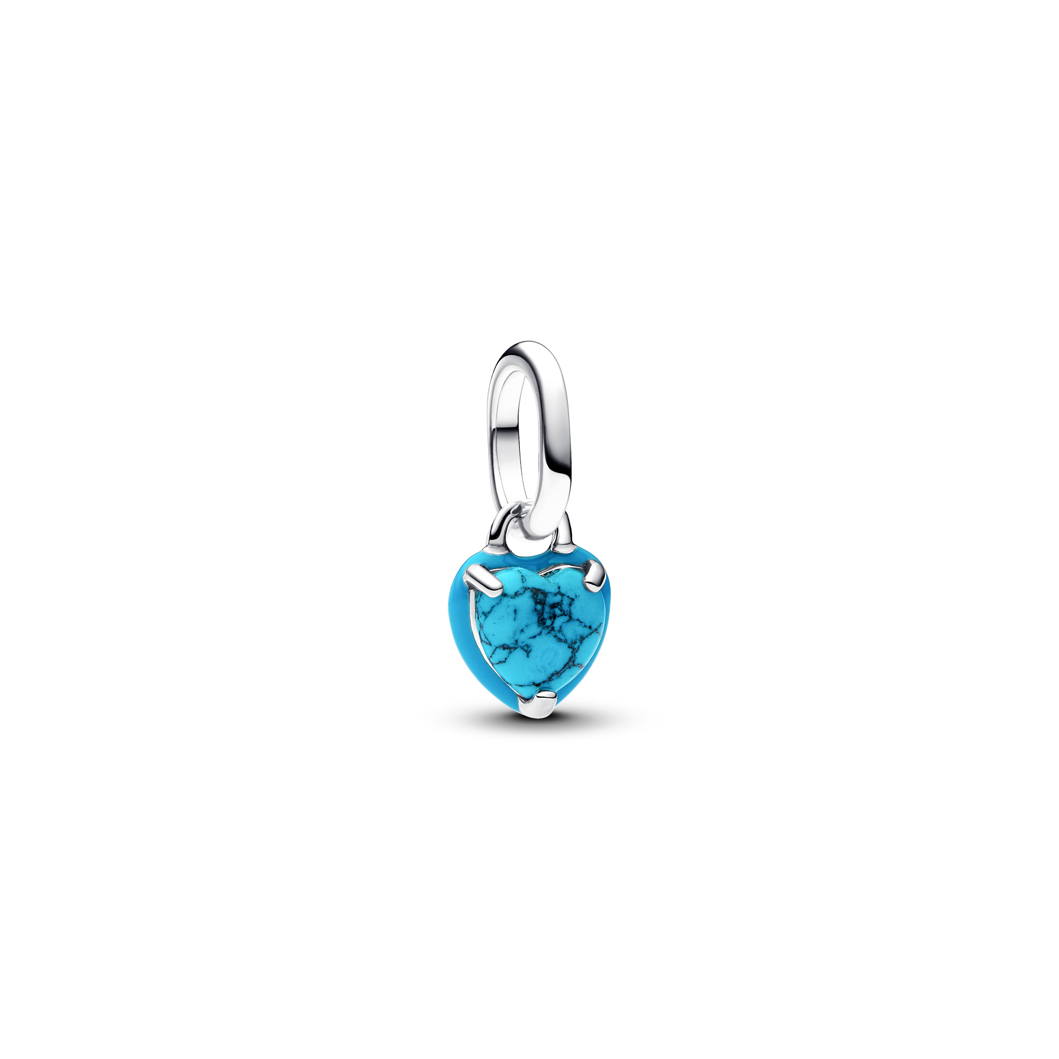 Turquoise-colored Heart Mini Dangle Charm